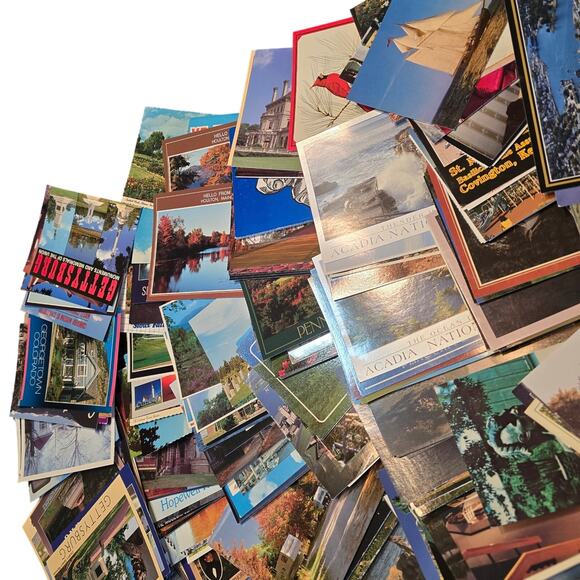 Lot of 370 Vintage Topographical Postcards from the USA Great Condition in Box - Picture 3 of 9